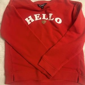 Cute & warm red sweatshirt